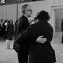Wim Wenders et Gilles Porte s'apprêtant à se donner l'accolade - Photo Anastasia Humann 