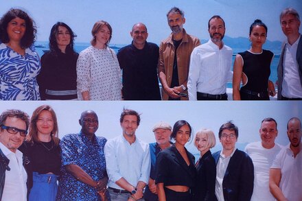 Barry Ackroyd, BSC, Haya Khairat et Fabien Pisano, de Sony, invités des Déjeuners du "Film français"