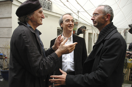 Jean-Pierre Beauviala, PDG d'Aaton, Marc Nicolas et Rémy Chevrin - Photo Nelly Florès