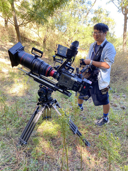 Scott Chung Shih Wei, Taiwanese 1<sup class="typo_exposants">st</sup> assistant camera in Cape Verde - Photo by Jean-François Roqueplo