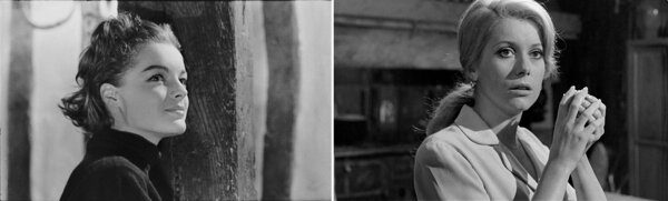 Romy Schneider, dans “Le Combat dans l'île”, et Catherine Deneuve, dans “La Vie de château" - Photogrammes - Archives personnelles Pierre Lhomme