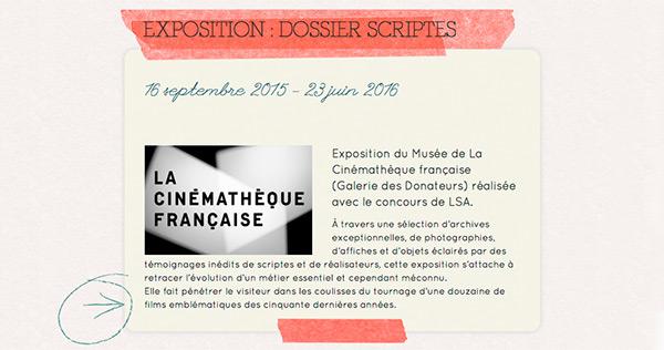 Exposition "Dossier scriptes"