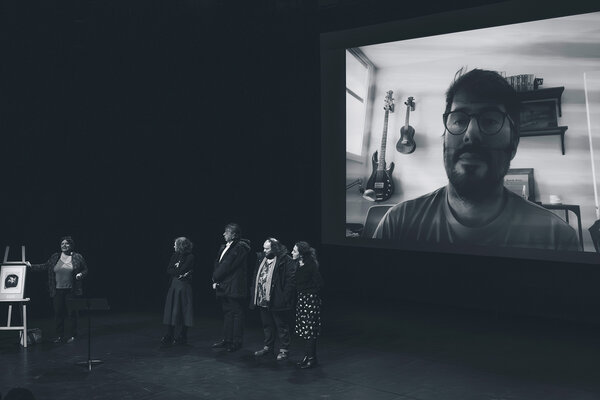 Remise du Grand prix du jury à Shawn Pavlin, sur l'écran - Photo Audrey Perraud / Chefs Op' en Lumière