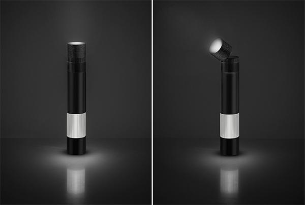 La lampe "Objective", créée par Jean Nouvel, au présent de l'objectif