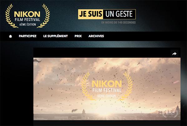 6e Nikon Film Festival : "Je suis un geste"