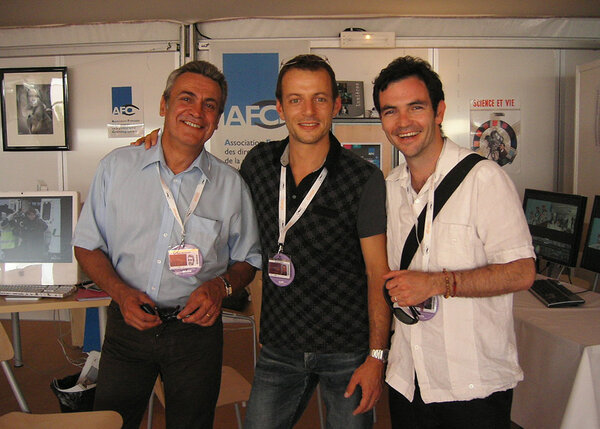 Alain Boutillot, Laurent Chalet et Antonio Riestra, au Festival de Cannes, en 2007 - Photo Jean-Noël Ferragut