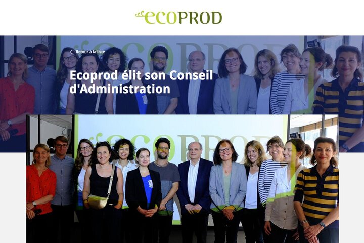 Nouveau CA du collectif Ecoprod constitué depuis 2021 en association