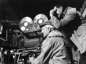Raymond Picon-Borel et Henri Alekan en 1960 sur le tournage d'" Austerlitz " d'Abel Gance