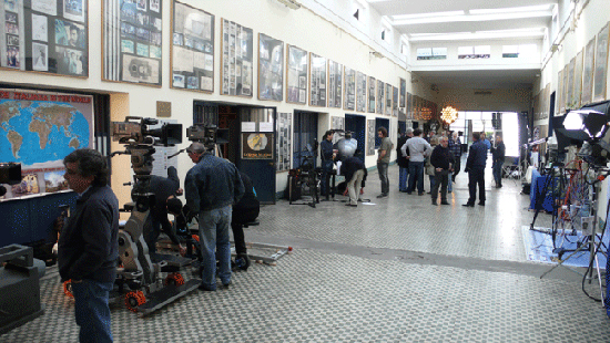 Le " Micro Salon " AIC dans un couloir de Cinecitta - Lors de l'IAGA 2010 d'Imago à Rome