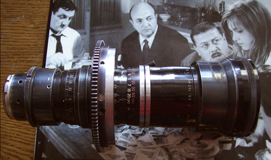 Le zoom Angénieux 35-140 mm utilisé lors du tournage des "Tontons" - Photo Isabelle Scala