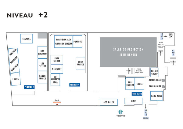 Micro Salon AFC 2015 - Plan du niveau 2 (2<sup class="typo_exposants">e</sup> étage)
