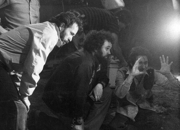 Jim Plannette, Allen Daviau et Steven Spielberg sur le tournage d'"E.T.", en 1982 - Photo Bruce McBroom