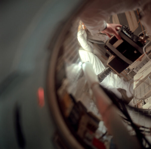 Apollo 11, the Angenieux optics remain on board the Command Module. Here in the image, the 6x25 zoom on a Westinghouse color camera - Photo by the NASA