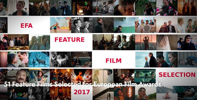 30èmes Prix du Cinéma Européen, 51 films présélectionnés